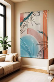Wallity Polybaby 2 Pintura Decorativa de Poliéster Multicolor 70 x 120 cm